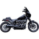 S&S CYCLE 5501104 2-Into-1 Qualifier Exhaust System - 50-State - Black - Softail 550-1104