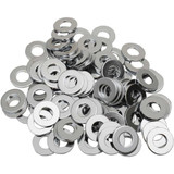 DRAG SPECIALTIES DS-190656 Drag Specialties Washers - Flat - 3/8" - Chrome