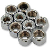 DRAG SPECIALTIES DS-190529 Drag Specialties Nuts - Nylon - Chrome - 3/8"-24