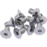 Drag Specialties Bolts - Flat-Head - Chrome - 5/16"-18 X 1/2"