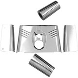 DRAG SPECIALTIES DS-222911 Drag Specialties Fork Tins - Chrome - Ribbed - '86-'17 Flst - 5-Piece