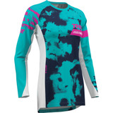 Thor Women'S Launchmode Bleach Jersey - White/Aqua - Medium