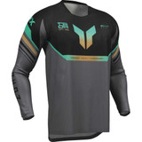 THOR Thor Launchmode Vented Raptor Jersey - Black/Charcoal - Large