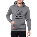 HONDA APPAREL LEM25S-M57-M Honda Apparel Honda Live Free Ride Fast Hoodie - Gray - Medium Lem25S-M57-M