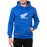 HONDA APPAREL LEM25S-M55-S Honda Apparel Honda Wing Hoodie - Blue/White - Small Lem25S-M55-S