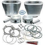 S&S CYCLE 9100199 S&S Cycle Cylinder & Piston Replacement For S&S 106" Stroker Kit - Silver 910-0199