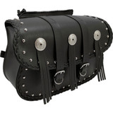 Willie & Max Luggage Warrior Saddlebag - Black - Studded - Black 58320-00