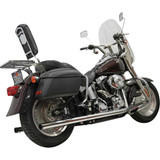 BASSANI XHAUST 1S98P Bassani Xhaust 2-Into-2 True Dual Drag Pipe Exhaust System - Chrome - Twin Cam - Softail 1S98P