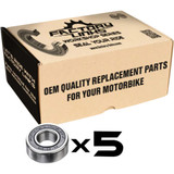 Factory Links Wheel Bearings - Double Seal - 6006 2Rs - 30X55X13 - 5 Pack Wbe-E-025