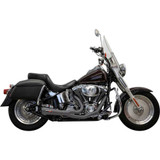 BASSANI XHAUST 1S6B Bassani Xhaust 2-Into-1 Ripper Exhaust System - Short - Black - Twin Cam Softails 1S6B