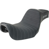Slyfox Highnoon Seat - Vinyl - Classic Stitch - Silver Logo - Fxd '96-'03 4703B-Slyfox