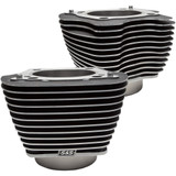 S&S Cycle Cylinders - 4.25" - M8 - Black - Highlighted Fins 910-0682