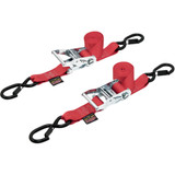Powertye Mfg. Ratchet Tie-Downs - 1-1/2" X 6-1/2' - Red 30571-S