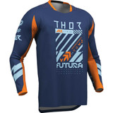 THOR Thor Youth Launchmode Futura Jersey - Navy/Orange - Large