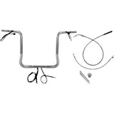 FAT BAGGERS INC. 939016 Fat Baggers Inc. 1-1/4" Ez Install Round Top Handlebar - 16" - Chrome 939016
