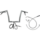 Fat Baggers Inc. 1-1/4" Ez Install Flat Top Handlebar - 12" - Chrome 749912