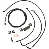 LA CHOPPERS LA-8055KT-13M La Choppers Handlebar Cable/Brake Line Kit - 12" - 14" Ape Hanger Handlebars - Midnight La-8055Kt-13M