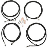LA CHOPPERS LA-8054KT-13B La Choppers Handlebar Cable/Brake Line Kit - 12" - 14" Ape Hanger Handlebars - Black Vinyl La-8054Kt-13B