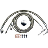 La Choppers Brake Lines - 15" - 17" Ape Hanger Handlebars - Stainless Steel La-8050B16 La Choppers Brake Lines - 15" - 17" Ape Hanger Handlebars - Stainless Steel La-8050B16
