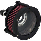 TRASK TM1022BK Trask Assault Charge High-Flow Air Cleaner - Flat Black Tm-1022-Bk