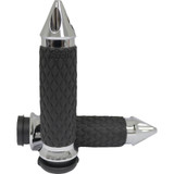 Avon Grips Diamond Contour Grips - Spike - Chrome - Tbw Dia-60-Ch-Fl-Sp