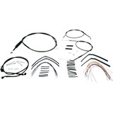 BURLY BRAND B301002 Burly Brand Complete Black Vinyl Handlebar Cable/Line Kit For Ape Hanger Handlebars - 14" B30-1002