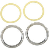 DRAG SPECIALTIES 2202-0060 Drag Specialties Instrument Gauge Bezel - Chrome - 3.62" Diameter