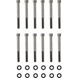 Drag Specialties Bolt Kit - Crankcase - Black/Chrome - Smooth - M8 Drag Specialties Bolt Kit - Crankcase - Black/Chrome - Smooth - M8