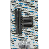DRAG SPECIALTIES 2401-1040 Drag Specialties Bolt Kit - Outer Primary - Black/Chrome - Knurled - M8
