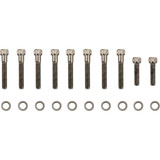 DRAG SPECIALTIES 2401-1030 Drag Specialties Bolt Kit - Transmission Cover - Black/Chrome - M8