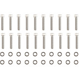 Drag Specialties Bolt Kit - Rocker Cover - Chrome - Knurled - M8