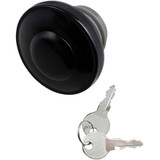 DRAG SPECIALTIES 0703-0815 Drag Specialties Screw-In Locking Gas Cap - Vented - Gloss Black