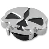 DRAG SPECIALTIES 0703-0789 Drag Specialties Gas Cap - Dummy - Split Skull - Chrome