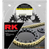 RK 4107158DGX Chain And Sprocket Kit - 520 Aluminum Race - Gold - Yamaha Yzf-R1 '15-'23 4107-158Dgx