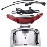 CIRO 40373 Ciro Taillight/License Plate Holder - Red Lens - Chrome 40373