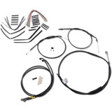 BURLY BRAND B301198 Burly Brand Complete Black Vinyl Handlebar Cable/Line Kit For Ape Hanger Handlebars - 14" B30-1198