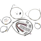 BURLY BRAND B301293 Burly Brand Control Kit For Early Touring Bikes With Bagger Bar Handlebars - 15" - Stainless B30-1293