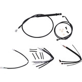 BURLY BRAND B301248 Burly Brand Handlebar Cable And Brake Line Kit For Burly Ape Handlebars - 18" Gorilla Handlebars - Black B30-1248