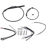 BURLY BRAND B301254 Burly Brand Complete Black Vinyl Handlebar Cable/Line Kit For Ape Hanger Handlebars - 12" B30-1254