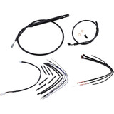 BURLY BRAND B301253 Burly Brand Jail Bar Cable Kit - 14" Handlebars - Black Vinyl B30-1253