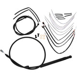 BURLY BRAND B301260 Burly Brand Complete Black Vinyl Handlebar Cable/Line Kit For Ape Hanger Handlebars - 14" B30-1260