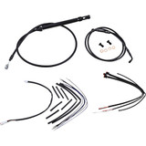 BURLY BRAND B301261 Burly Brand Complete Black Vinyl Handlebar Cable/Line Kit For Ape Hanger Handlebars - 16" B30-1261