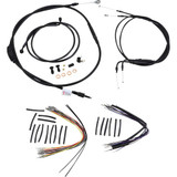 BURLY BRAND B301013 Burly Brand Complete Black Vinyl Handlebar Cable/Line Kit For Ape Hanger Handlebars - 16" B30-1013