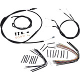 BURLY BRAND B301045 Burly Brand Complete Black Vinyl Handlebar Cable/Line Kit For Ape Hanger Handlebars - 12" B30-1045