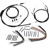 BURLY BRAND B301047 Burly Brand Complete Black Vinyl Handlebar Cable/Line Kit For Ape Hanger Handlebars - 16" B30-1047