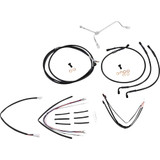 BURLY BRAND B301173 Burly Brand Complete Black Vinyl Handlebar Cable/Line Kit For Ape Hanger Handlebars - 14" B30-1173