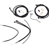 BURLY BRAND B301186 Burly Brand Complete Black Vinyl Handlebar Cable/Line Kit For Ape Hanger Handlebars - 16" - Abs B30-1186