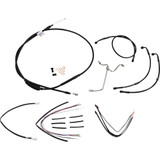 BURLY BRAND B301171 Burly Brand Complete Black Vinyl Handlebar Cable/Line Kit For Ape Hanger Handlebars - 16" B30-1171