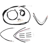 BURLY BRAND B301172 Burly Brand Complete Black Vinyl Handlebar Cable/Line Kit For Ape Hanger Handlebars - 18" B30-1172