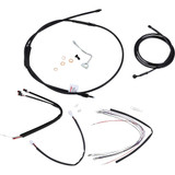 BURLY BRAND B301175 Burly Brand Complete Black Vinyl Handlebar Cable/Line Kit For Ape Hanger Handlebars - 18" B30-1175